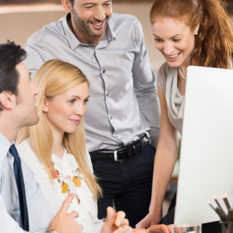 People working at desk